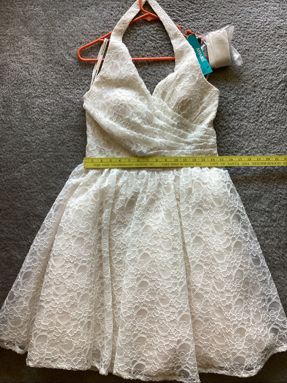 Affairs Ivory Lace Halter Dress